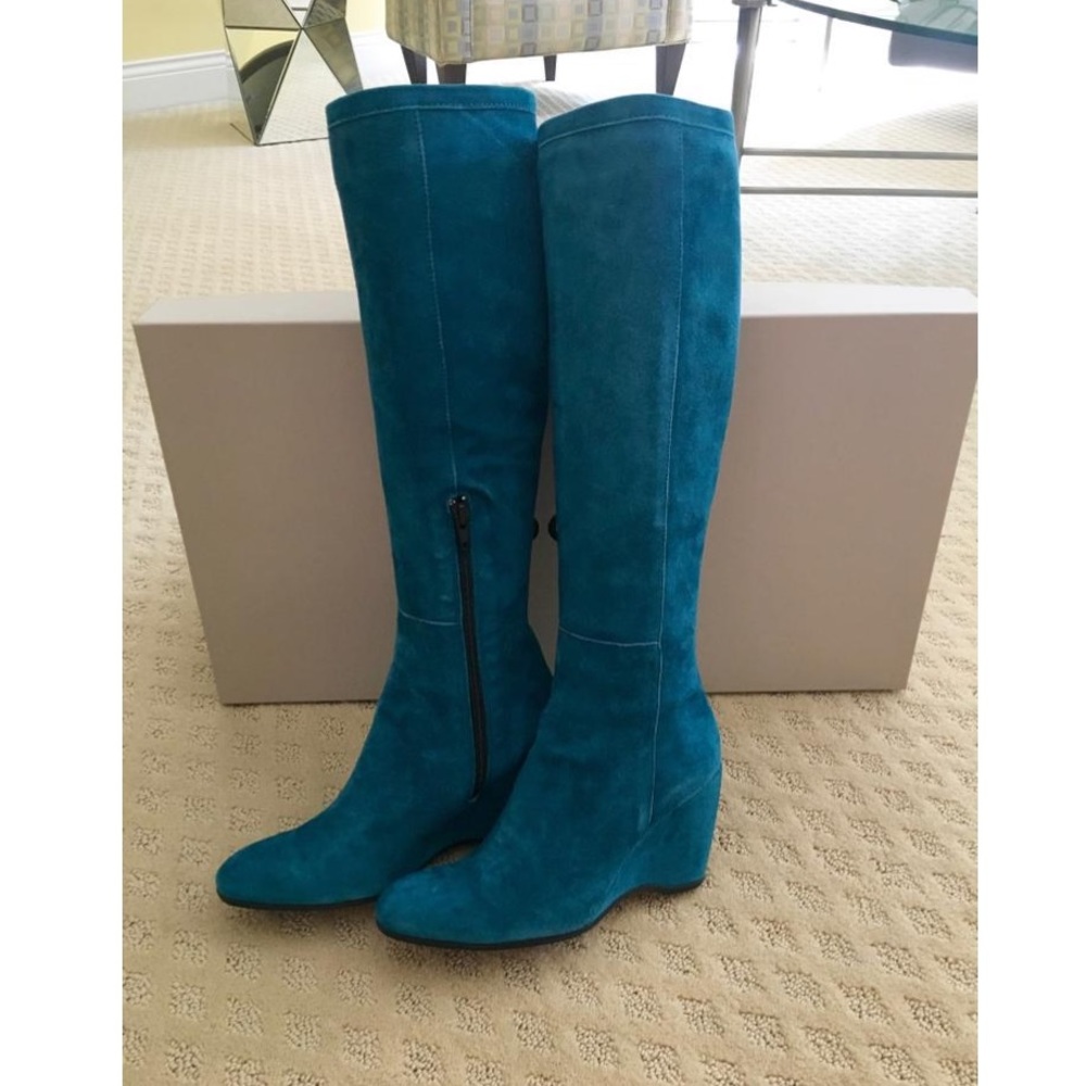Hogan Lagoon Blue ‘Trend’ Wedge Boot